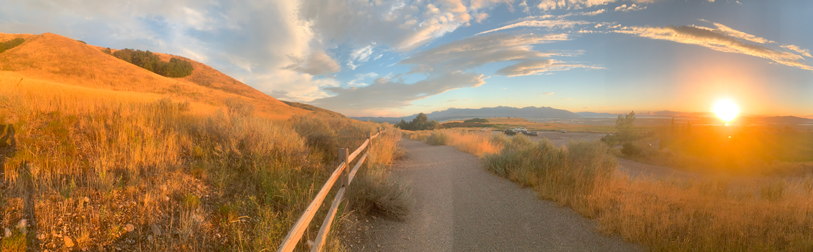 Sunset on the Bonneville Shoreline Trail, North Salt Lake, UT